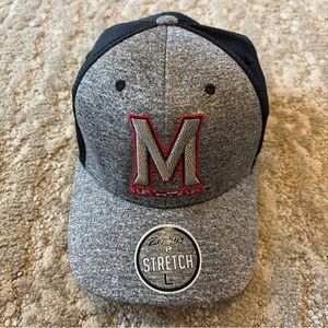 Maryland Terrapins Hat Cap Zephyr NCAA Stretch Fit Mesh Back Size Large